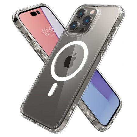Husa Spigen Ultra Hybrid IPhone 14 Pro Magsafe alb [5]