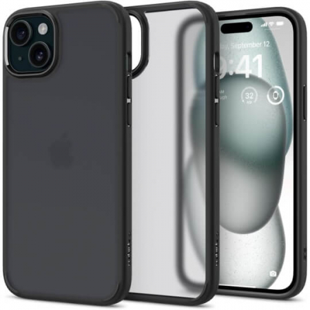 Husa Iphone 15 Apple - Husa Spigen Ultra Hybrid Iphone 15 frost negru