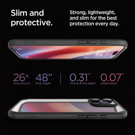Husa Spigen Ultra Hybrid IPhone 16 Pro gri/negru [19]
