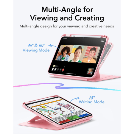 Husa tableta iPad 10 (2022) 10.9 / 11 (2025) Ipad A16 ESR - Flip Hybrid (with Pencil Holder) Pink [2]
