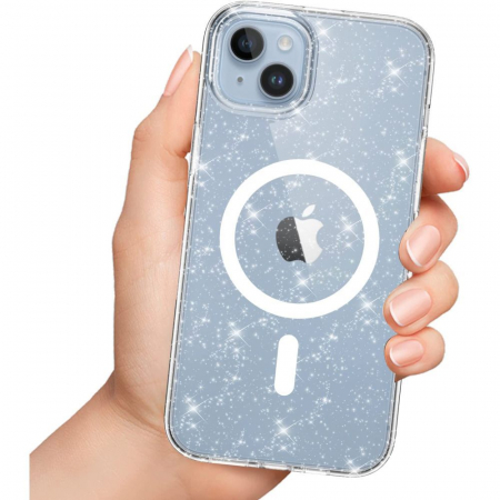 Husa Tech-Protect Flexair Hybrid Iphone 15 glitter magsafe [2]