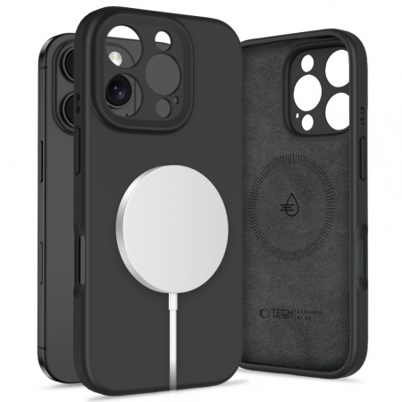 Huse Iphone - Husa Iphone 16 Pro Tech-Protect Liquid Silicone Magsafe negru