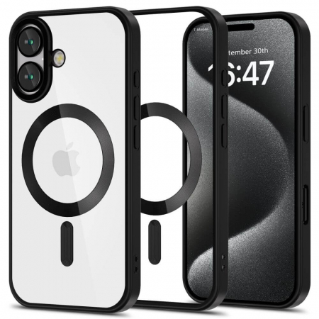 Huse Iphone - Husa Tech-Protect Magflex Iphone 16 magsafe satin negru