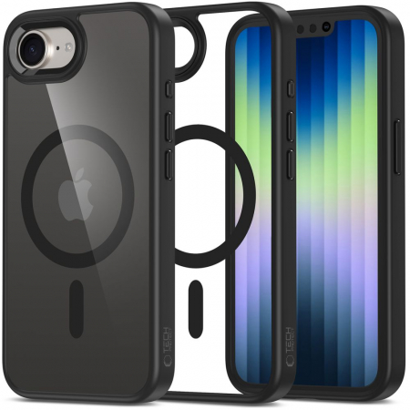 Huse Iphone - Husa Tech-Protect MagMat iPhone 16e magsafe transparent/negru