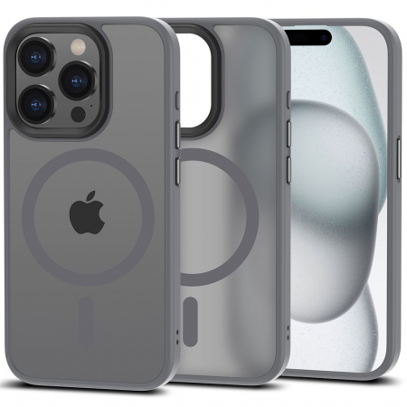 Husa Iphone 15 Apple - Husa Tech-Protect MagMat MagSafe Iphone 15 Pro mata titan