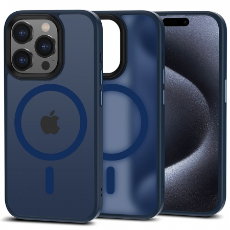 Huse Iphone - Husa Tech-Protect MagMat MagSafe Iphone 15 Pro Max mata albastru