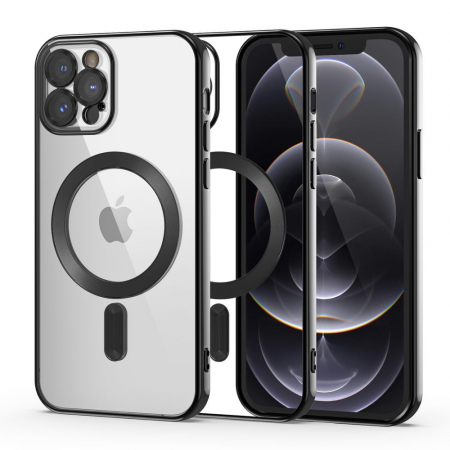 Alte modele huse Iphone - Husa Tech-Protect Magshine MagSafe iPhone 12 Pro negru