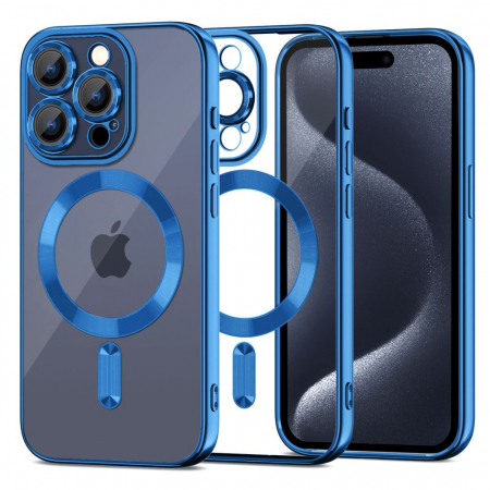 Huse Iphone - Husa Tech-Protect Magshine MagSafe iPhone 15 Pro albastru