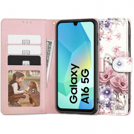 Husa Tech-Protect wallet Samsung Galaxy A16 4G / 5G flori [4]