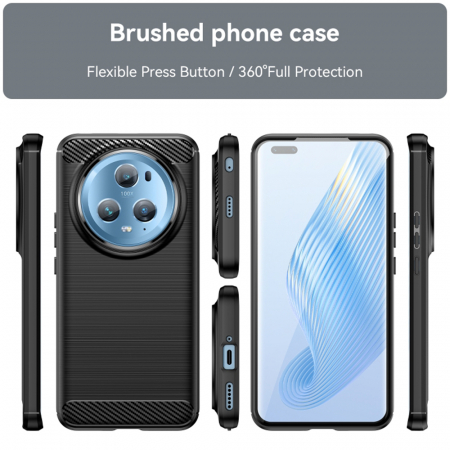 Husa Techsuit Carbon Silicone Honor Magic 5 Pro [5]