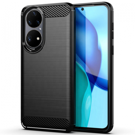 Husa Techsuit  Carbon Silicone  Huawei P50 Pro [0]