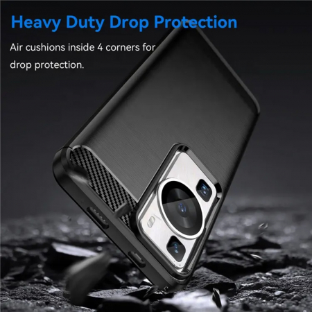 Husa Techsuit Carbon Silicone Huawei P60 / P60 Pro [4]