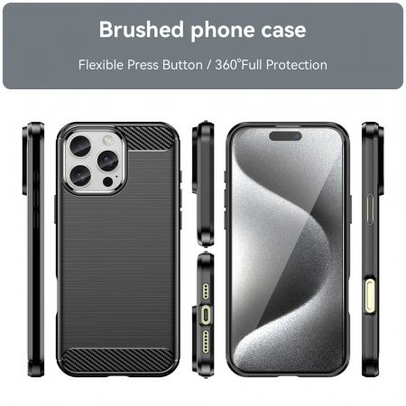 Husa Techsuit Carbon Silicone Iphone 16 Pro [1]