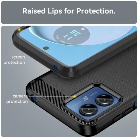 Husa Techsuit Carbon Silicone Motorola G14 [4]