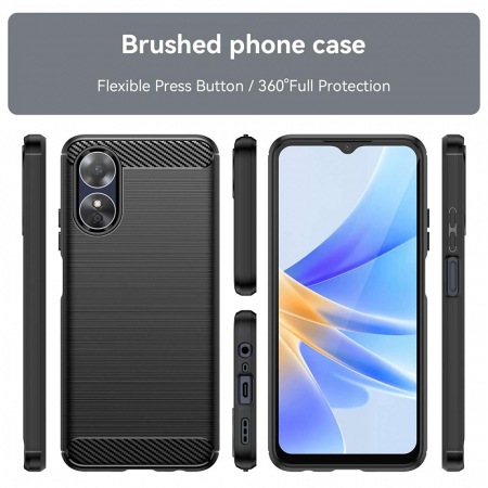 Husa Techsuit carbon silicone Oppo A17 [6]