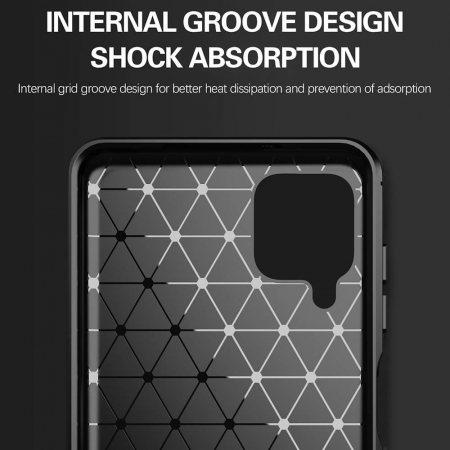 Husa Techsuit Carbon Silicone Samsung A12 negru [2]