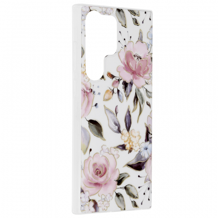 Husa Techsuit Samsung Galaxy S23 Ultra  Chloe alb [1]