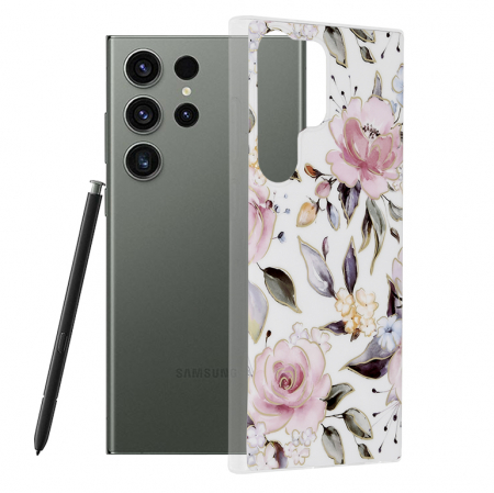 Huse Galaxy S - Husa Techsuit Samsung Galaxy S23 Ultra  Chloe alb