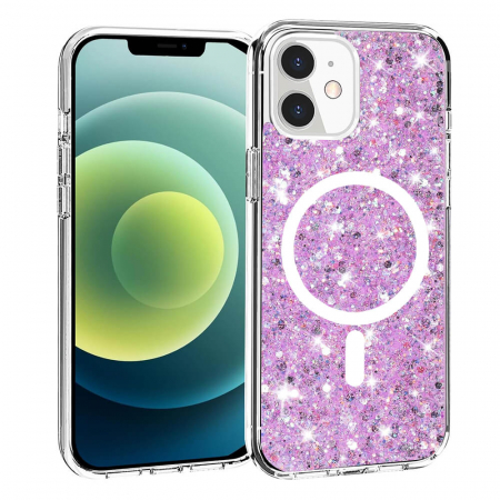 Husa Iphone 12 Apple - Husa Iphone 12/ 12 Pro Techsuit Sparkly Glitter magsafe
