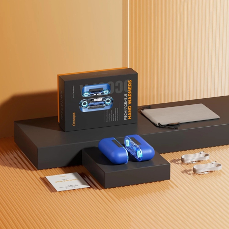 Incalzitoare de maini Ocoopa with Power Bank, Magnetic Design, 7 LED Lights, Type-C, 18W, 2x5000mAh - Red [4]