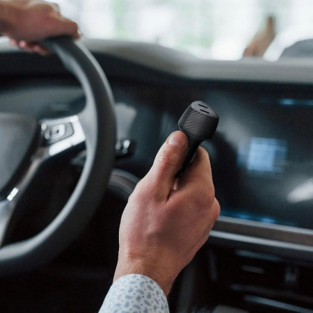 Incarcator auto Forcell F-energy carbon 2x type c 40w [3]