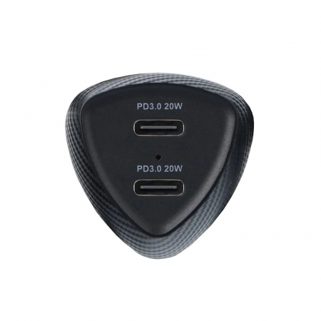 Incarcator auto Forcell F-energy carbon 2x type c 40w [4]