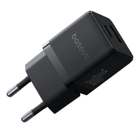 Incarcator priza Baseus Palm (P1011160A113-00) - Fast Charging, 2in1, USB, Type-C, 30W - Cluster Black [1]