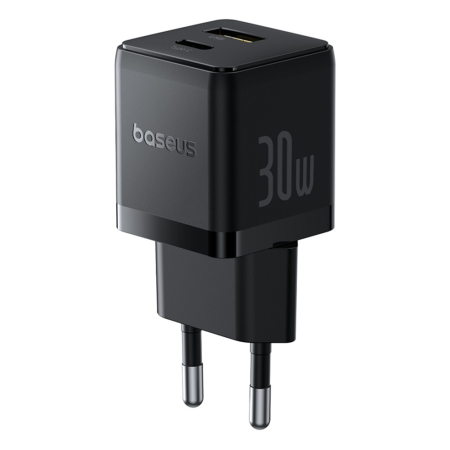 Incarcator priza Baseus Palm (P1011160A113-00) - Fast Charging, 2in1, USB, Type-C, 30W - Cluster Black [5]