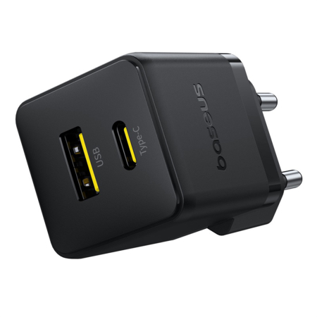 Incarcator priza Baseus Palm (P1011160A113-00) - Fast Charging, 2in1, USB, Type-C, 30W - Cluster Black [4]