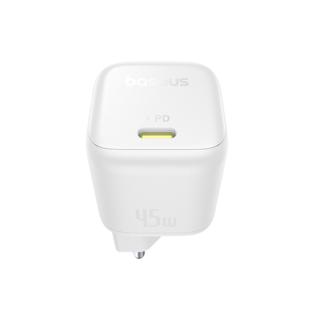 Incarcator Baseus PicoGo 45W - Incarcator priza Baseus PicoGo P10176800213-00 - GaN, Fast Charging, 45W, USB-C - Moon White