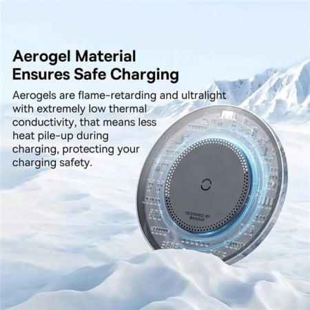 Încărcător Wireless Transparent Baseus 15W - Model CCJJ050001, Încărcare Rapidă și Eficientă [2]