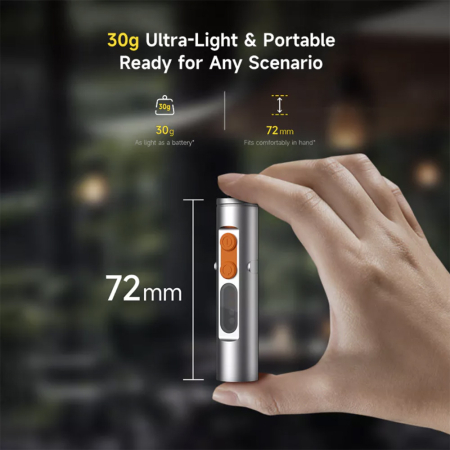 Lanterna multifunctionala Deerma 4in1 (SD01) - Magnetic, Pocket Clip, Glass Breaker, 9 Brightness Levels, 350lm, 300mAh, 0.74W [3]