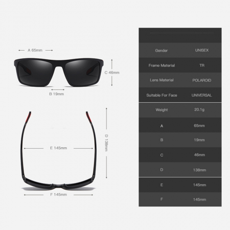 Ochelari de soare Techsuit Polarised TR90 MM101 UV Protection [6]