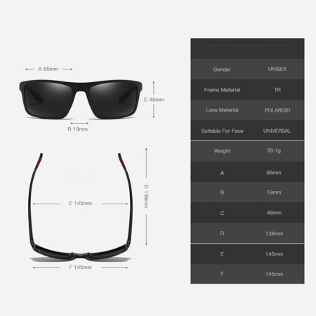 Ochelari de soare Techsuit Polarised TR90 MM101 UV Protection [3]