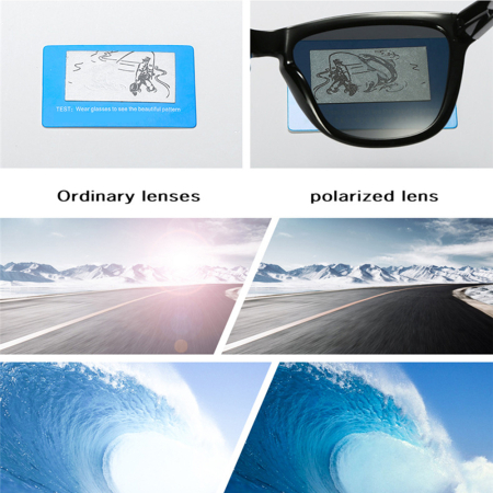 Ochelari de soare Techsuit - Sunglasses Polarized (0717) - for Men, with UV Protection - Black [1]