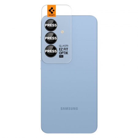 Folii Camera - Pachet 2x Folie sticla camera Spigen GLAS.tR EZ FIT Samsung Galaxy S25