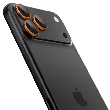 Pachet 2x Folie sticla camera Spigen Optik iPhone 14 Pro / Iphone 14 Pro Max / 15 Pro / 15 Pro Max / 16 Pro /16 Pro Max / 17 Pro /17 Pro Max  Orange [1]