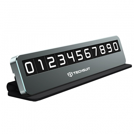 Placuta numar telefon suport bord auto cu afisaj  pentru parcare temporara Techsuit SN1 [0]