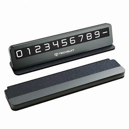 Placuta numar telefon suport bord auto cu afisaj  pentru parcare temporara Techsuit SN1 [5]