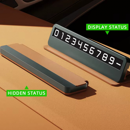 Placuta numar telefon suport bord auto cu afisaj  pentru parcare temporara Techsuit SN1 [4]