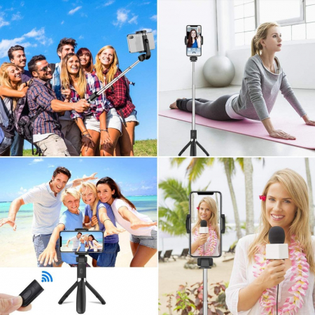 Selfie stick Tech-Protect L02s wireless cu trepied [6]