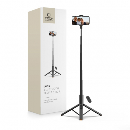 Selfie Stick - Selfie stick Tech-Protect L09s wireless cu trepied