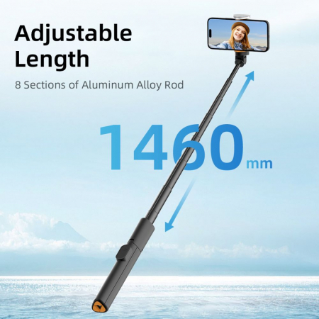 Selfie stick Tech-Protect L09s wireless cu trepied [5]