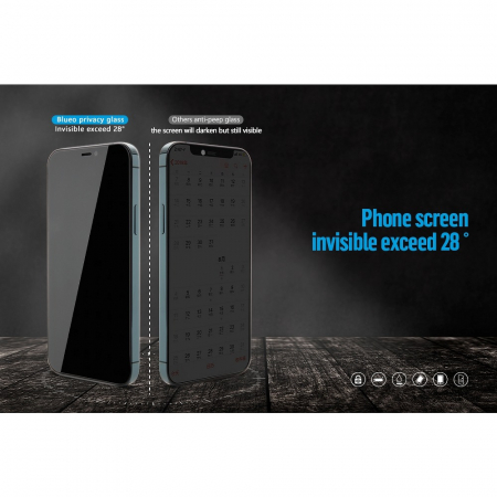 Folie 5D Mr. Monkey Glass IPhone 13 Pro Max / 14 Plus Strong Privacy [3]