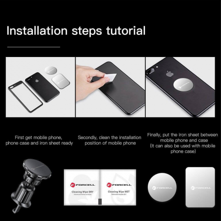 Suport auto Forcell F-grip Magelite magnetic [3]