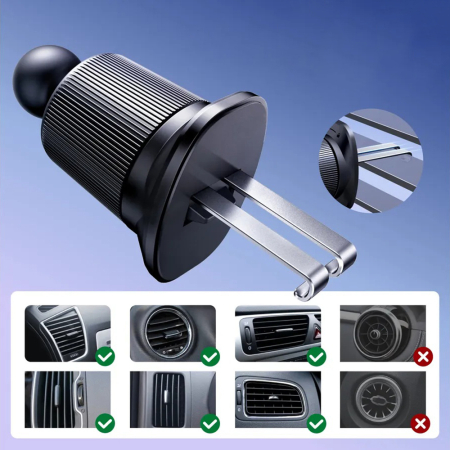 Suport auto Ugreen - Car Holder LP923 (65185) - Magnetic Grip, for Air Vent, 360° Rotation, Secure Hold, Interference Free - Black [6]