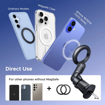 Suport auto Ugreen - Car Holder LP923 (65185) - Magnetic Grip, for Air Vent, 360° Rotation, Secure Hold, Interference Free - Black [1]