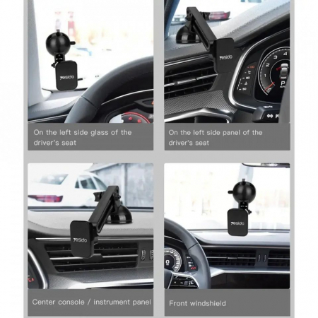 Suport auto Yesido magnetic brat extensibil bord sau geam C39 [5]