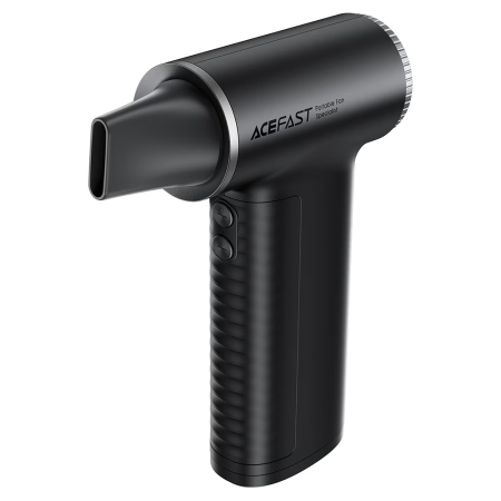 Ventilator portabil Acefast - Portable Fan (YF4) - Highspeed Blower, 199 Levels, 3 Nozzles, 77000rpm, 4000mAh, LED Display, Type-C - Black [2]