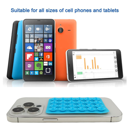 Ventuza telefon Techsuit - Phone Holder (SC-PAD) - Suction Pad for Selfies, Silicone, Adhesive Mount, Rectangular Shape - Light Grey [1]
